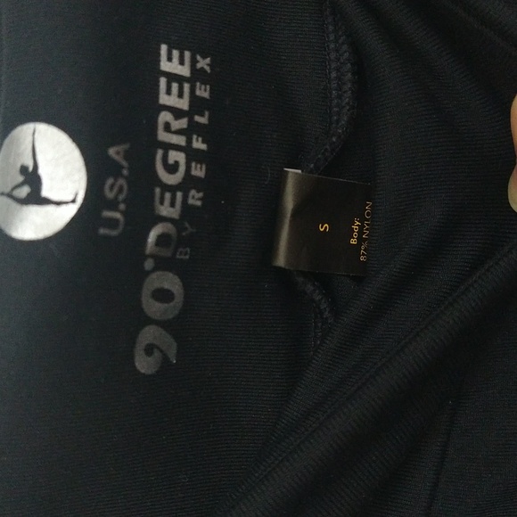 NWT Women's 90 Degree by Reflex Black Orange Yoga Workout Pants Size Small - Picture 4 of 6